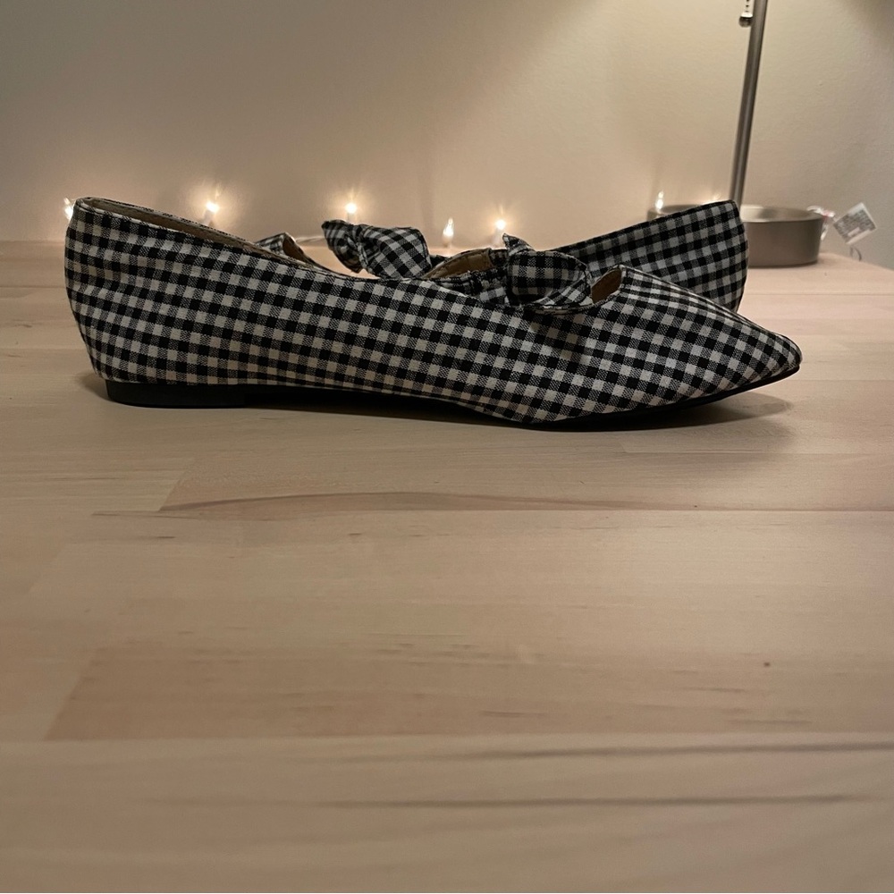 NWT Torrid Gingham Checkered Mary Jane Bow Flats Shoes Size 8 - Picture 5 of 5